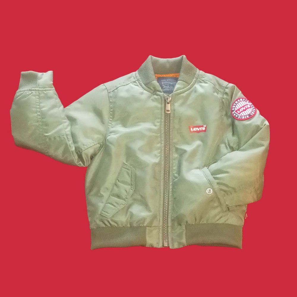 Levi's green bomber jacket for boys 2T